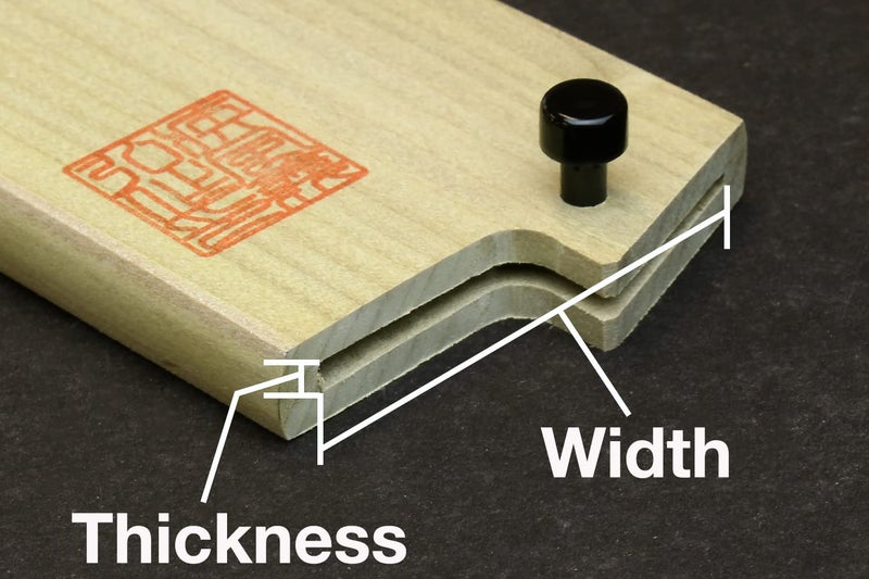 Yoshihiro Natural Magnolia Wood Saya Cover Blade Protector for Sujihiki Slicer (240mm) - Image 5